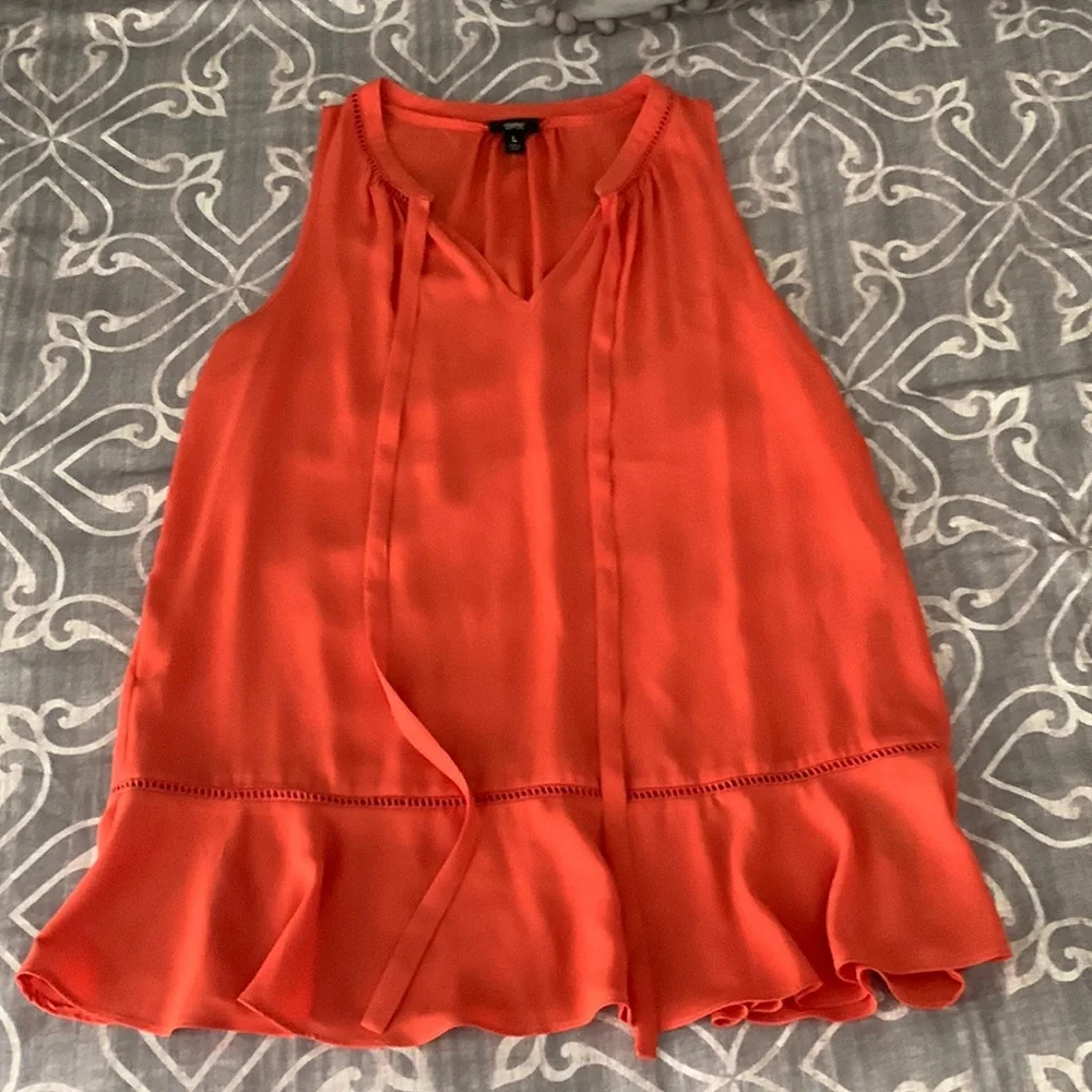 Target Mossimo Orange Tank L - Picture 1 of 2